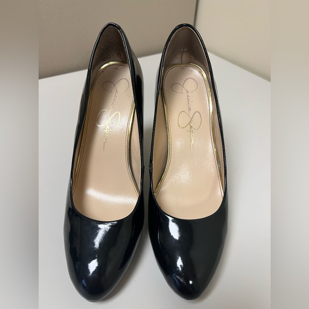 Jessica Simpson size 9 (women’s) pleather heels.